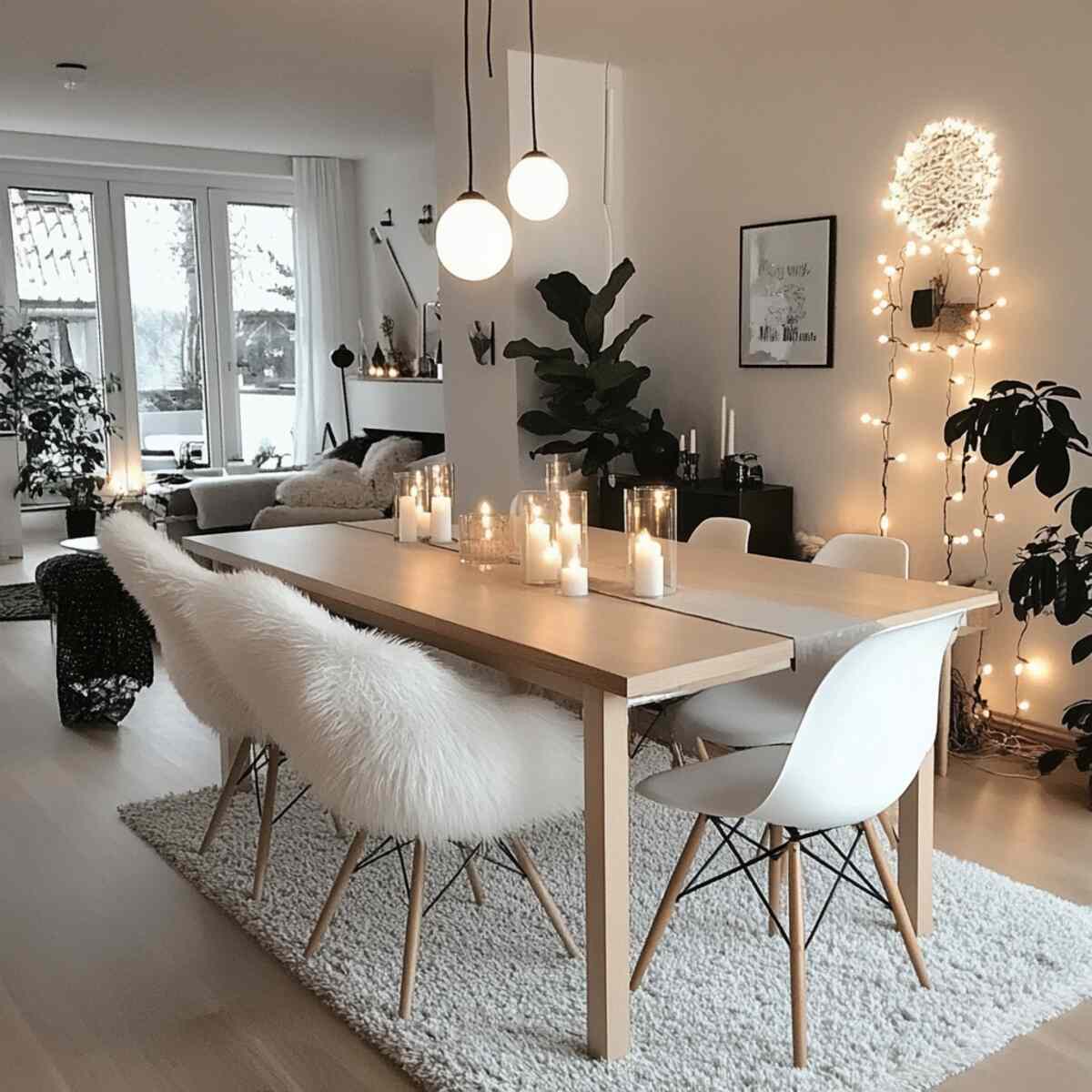 Candles and Soft Lighting - Scandinavian Dining Room Ideas
