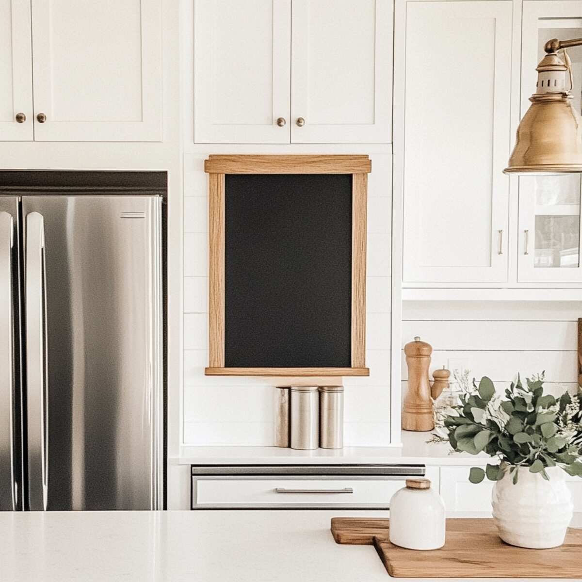 Mini Chalkboard Above Fridge