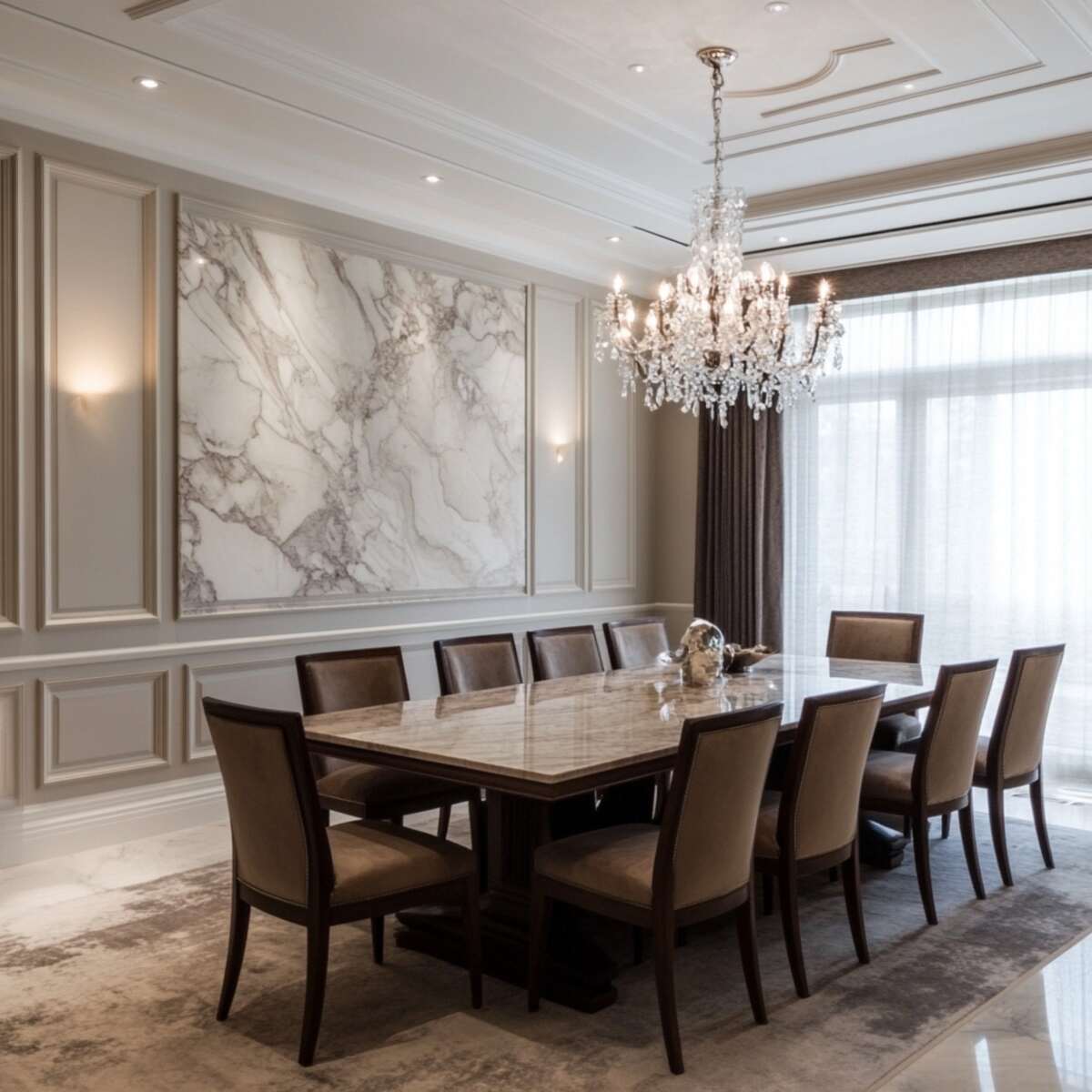 Marble or Stone Wainscoting