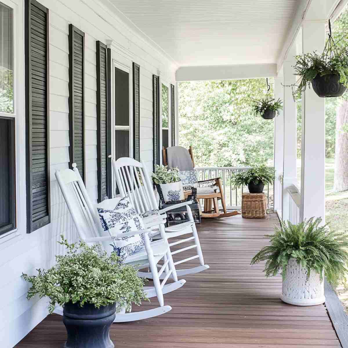 Rocking chairs on front porch
