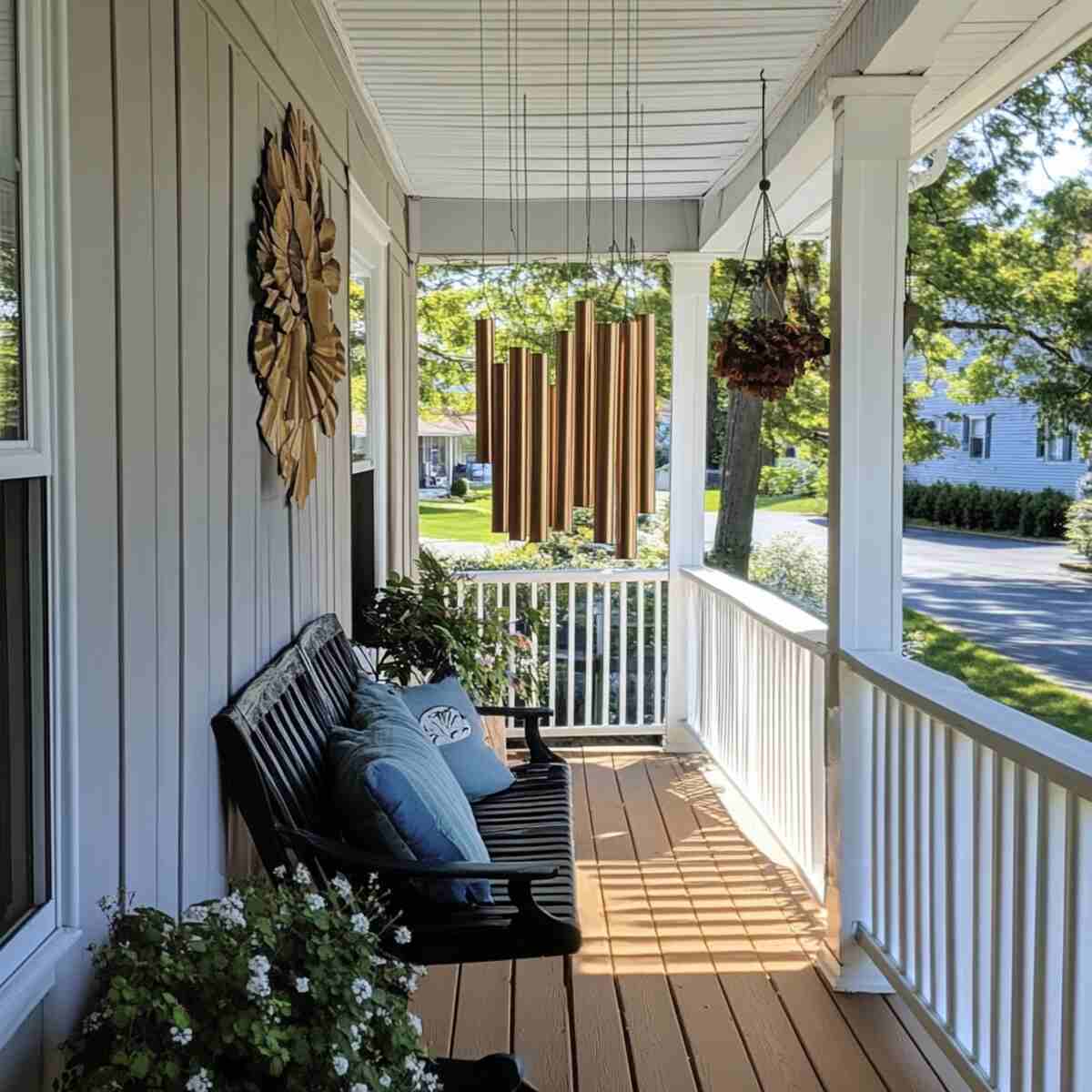 Wind chimes on porch