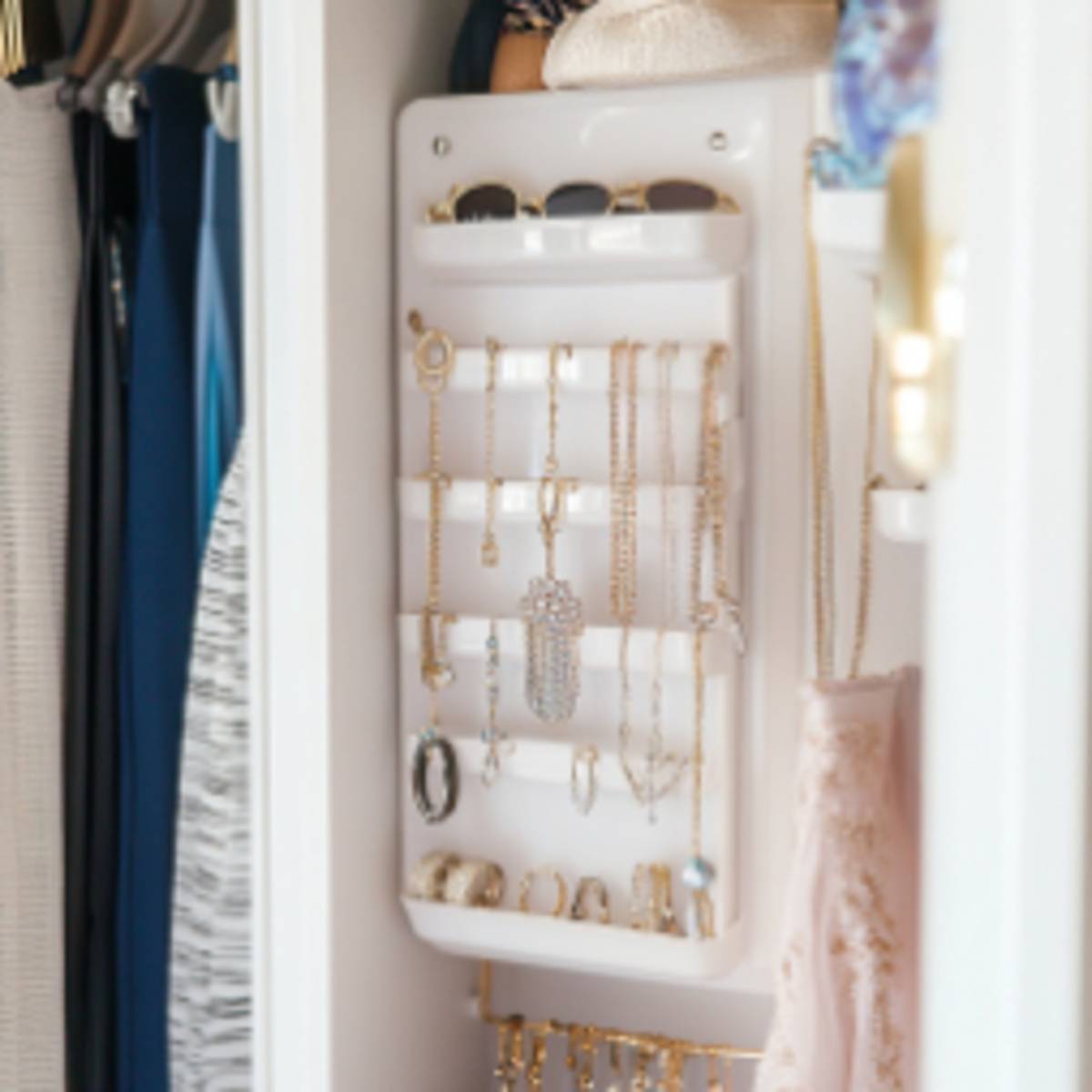 Mounted jewelry organizer