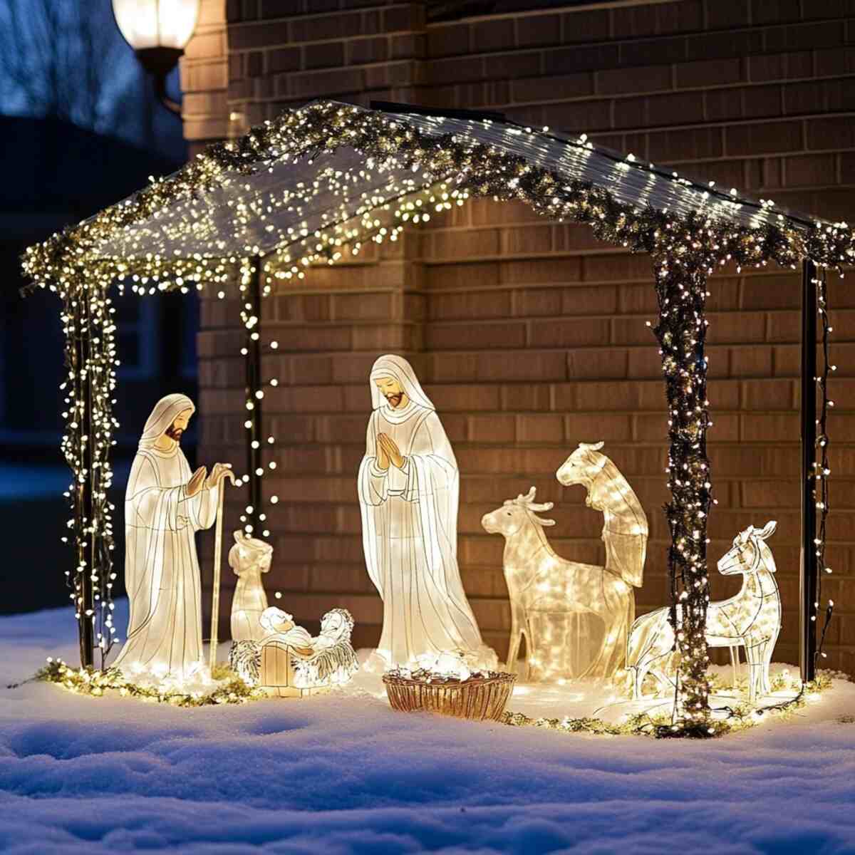 Light-up nativity scene