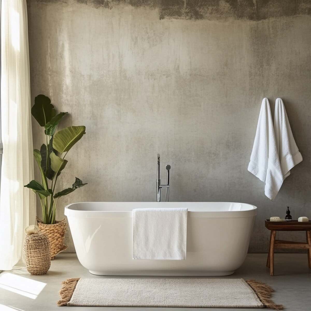 Freestanding soaking tub