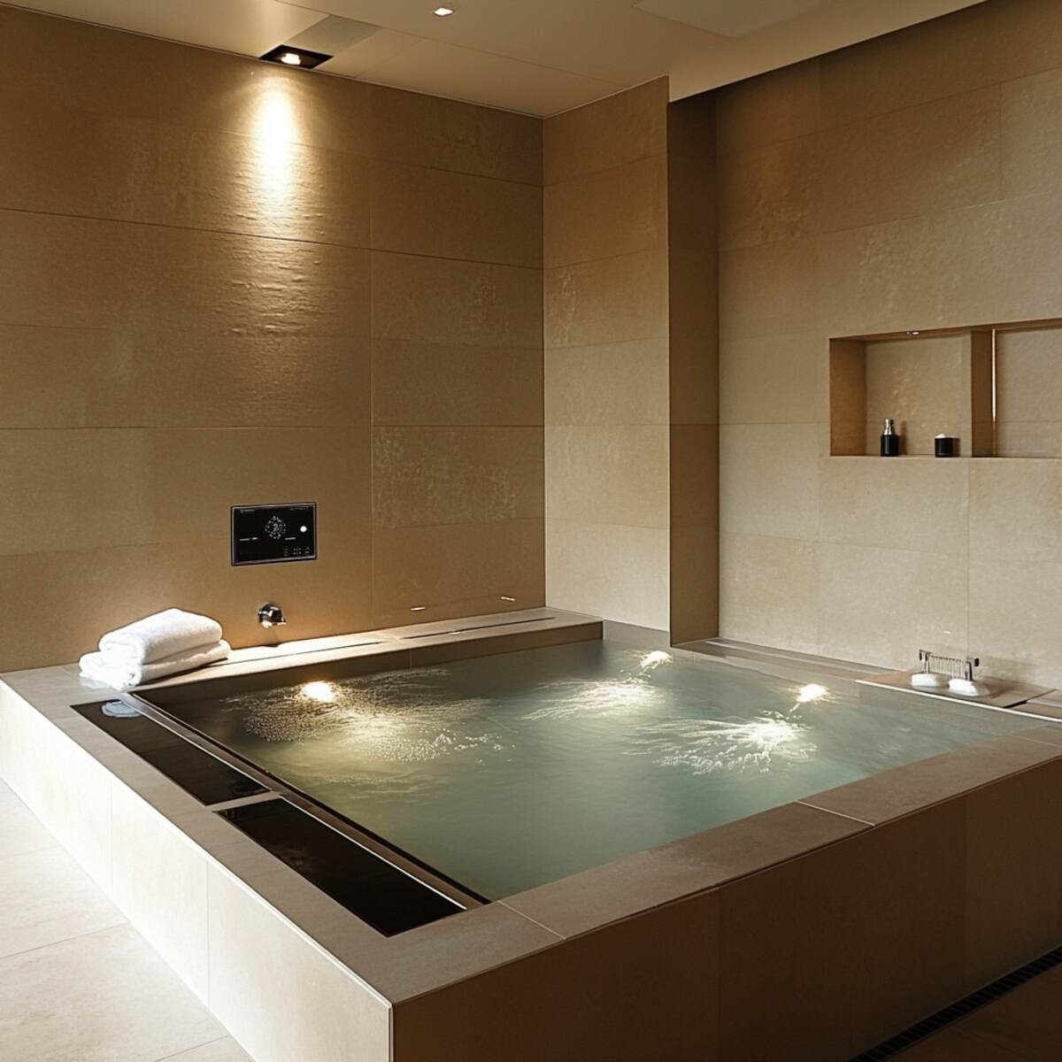 Built-in sound system for relaxing music