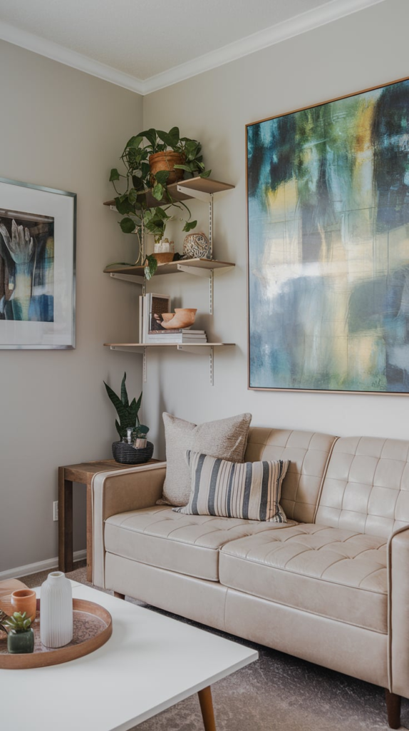 Layered Floating Shelves