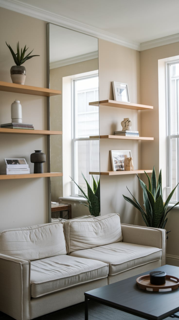 Bookshelf Wall with Floating Shelves