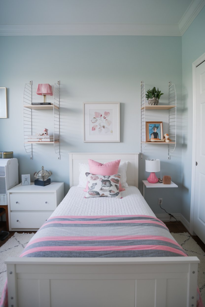 High Floating Shelf for Linens