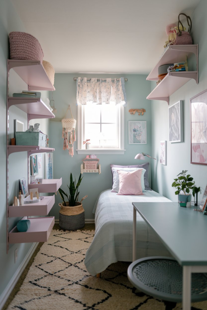 Industrial Pipe Bracket Shelves