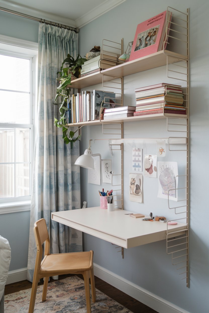 Floating Shelf with Hooks