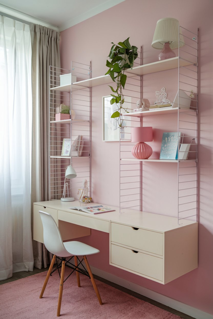 Floating Corner Desk Shelf