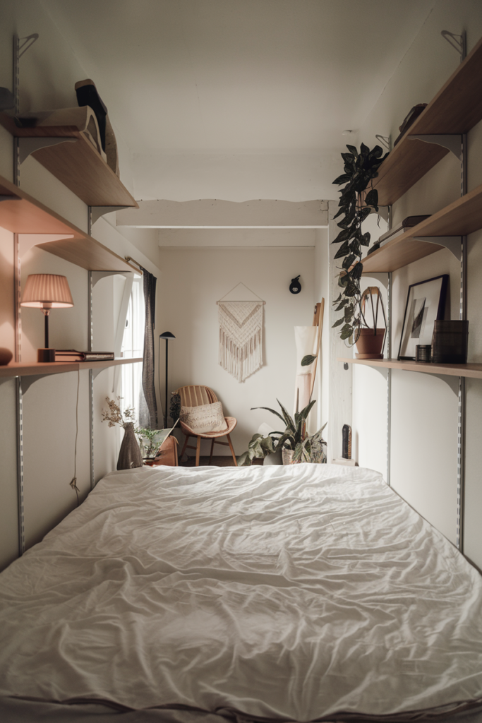 Ladder Shelf with Floating Shelves