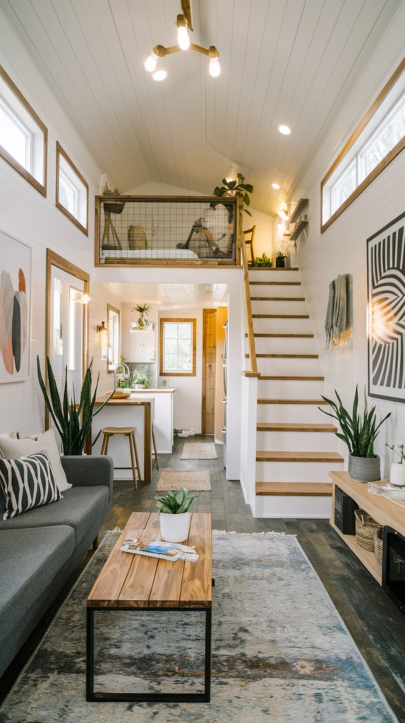 Tiny guest cottage with smart storage
