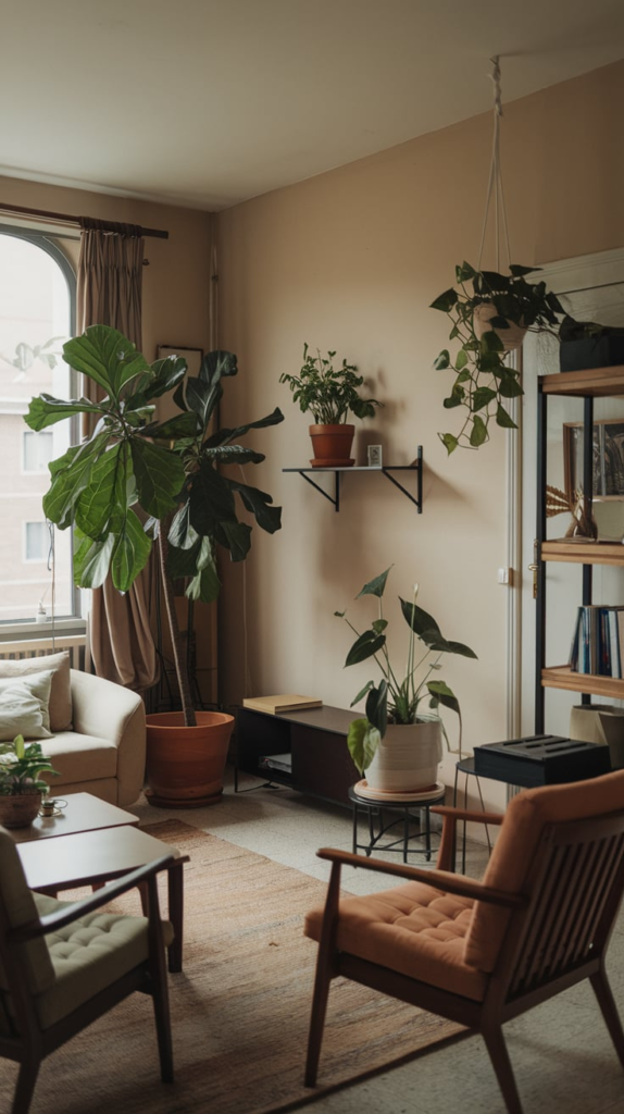 Indoor plants in guest cottage