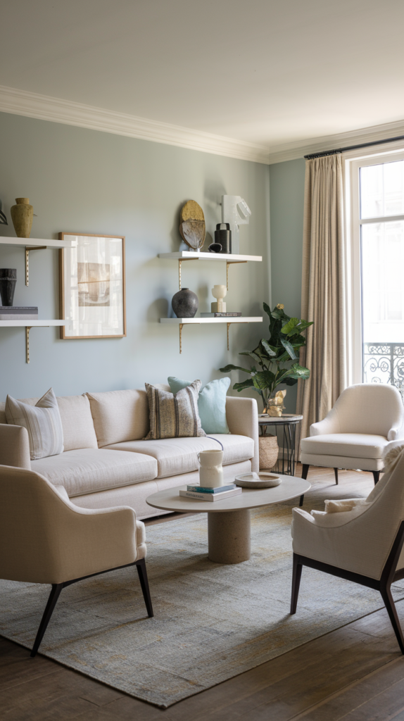 Minimalist furniture in guest room