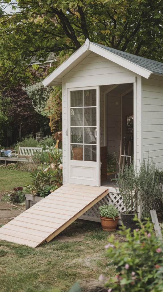 Reclaimed wood farmhouse shed
