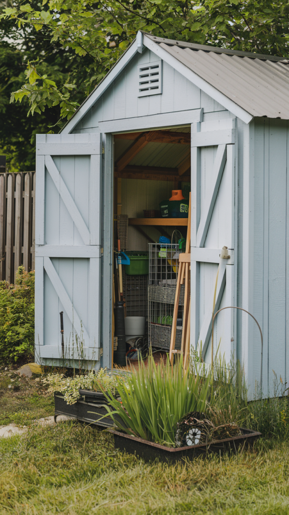 Organized tool shed
