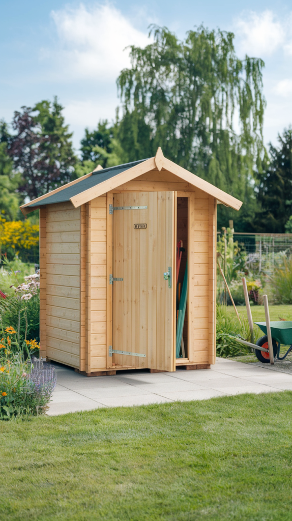 Vintage collectibles in shed