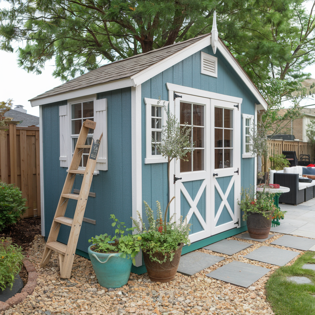 Backyard guest cottage shed
