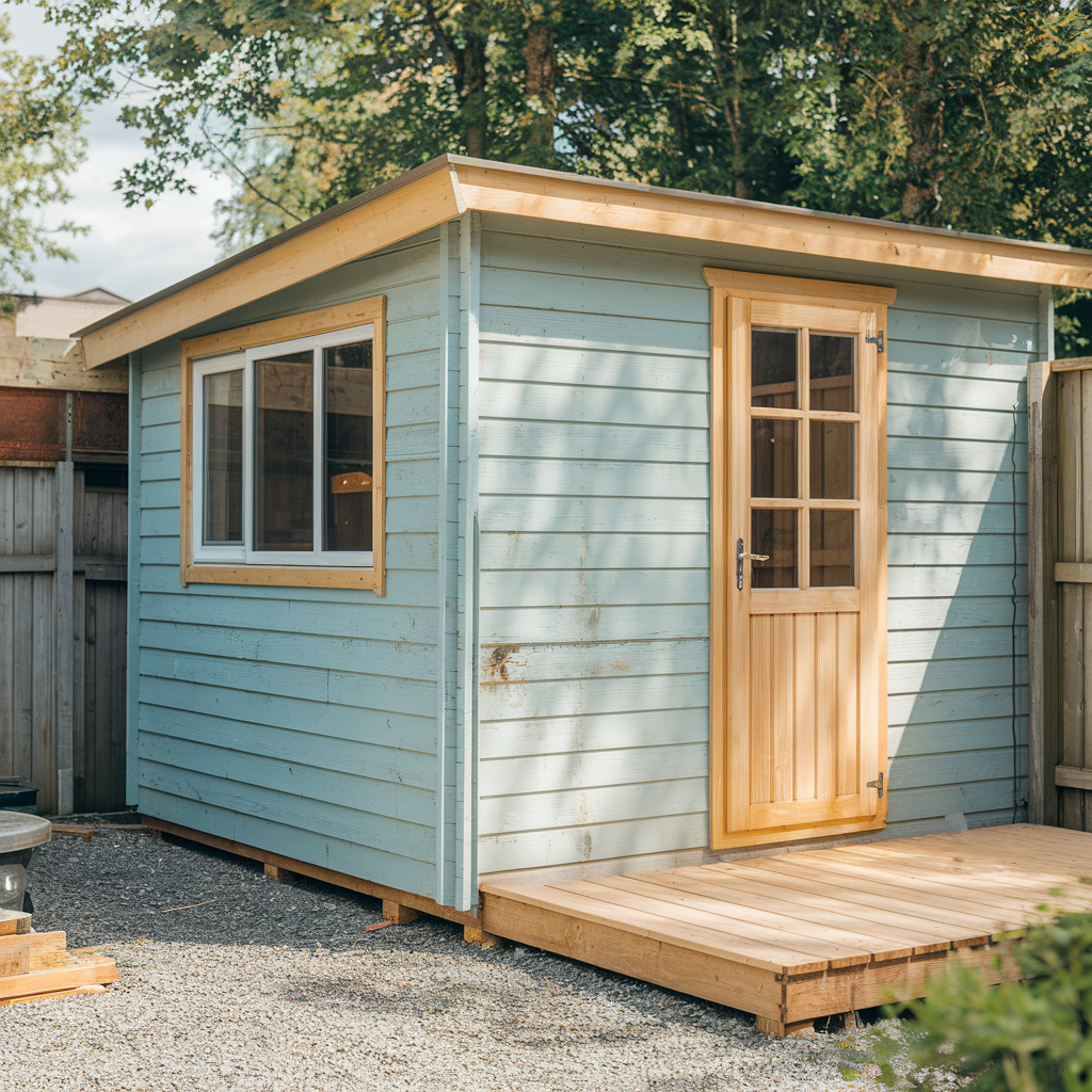 Music-themed farmhouse shed