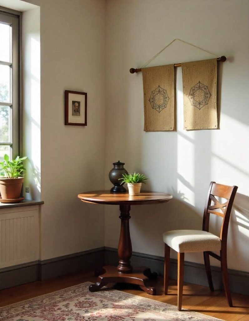 Coffee corner in farmhouse shed