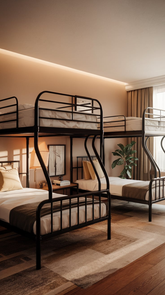 Built-in wall bunk beds