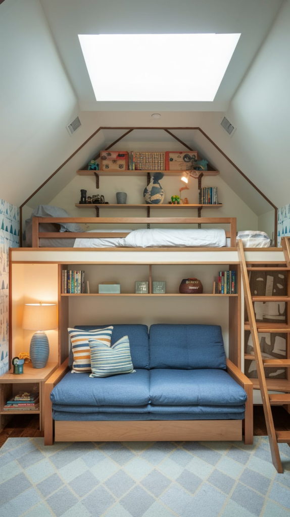 Daybed and bunk bed combo