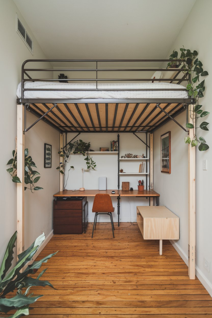 Bunk beds in alcoves