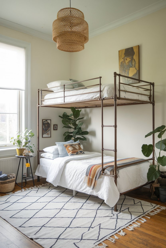 Twin over queen bunk beds