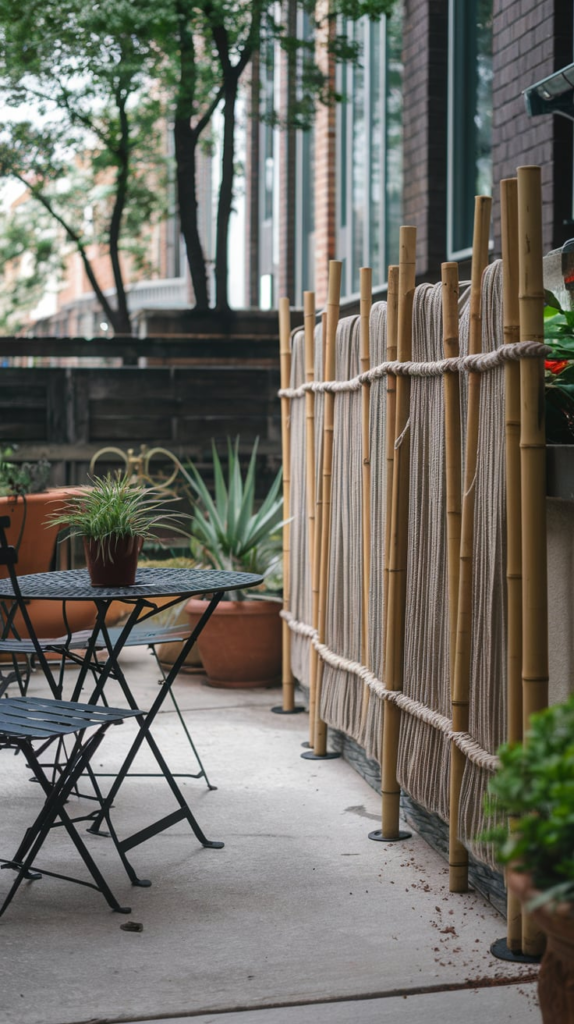 Vertical garden on patio wall