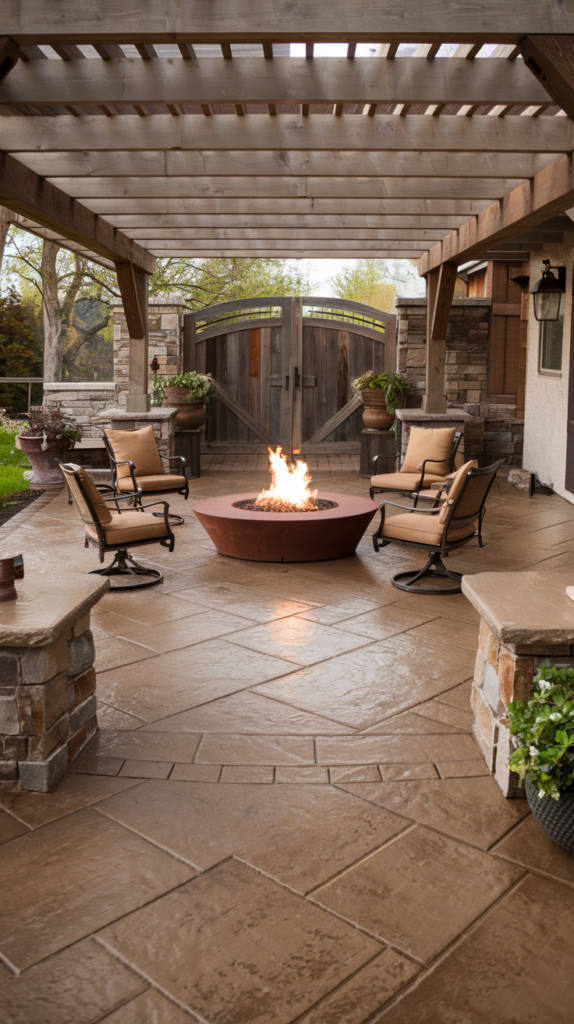 Chalkboard wall on patio