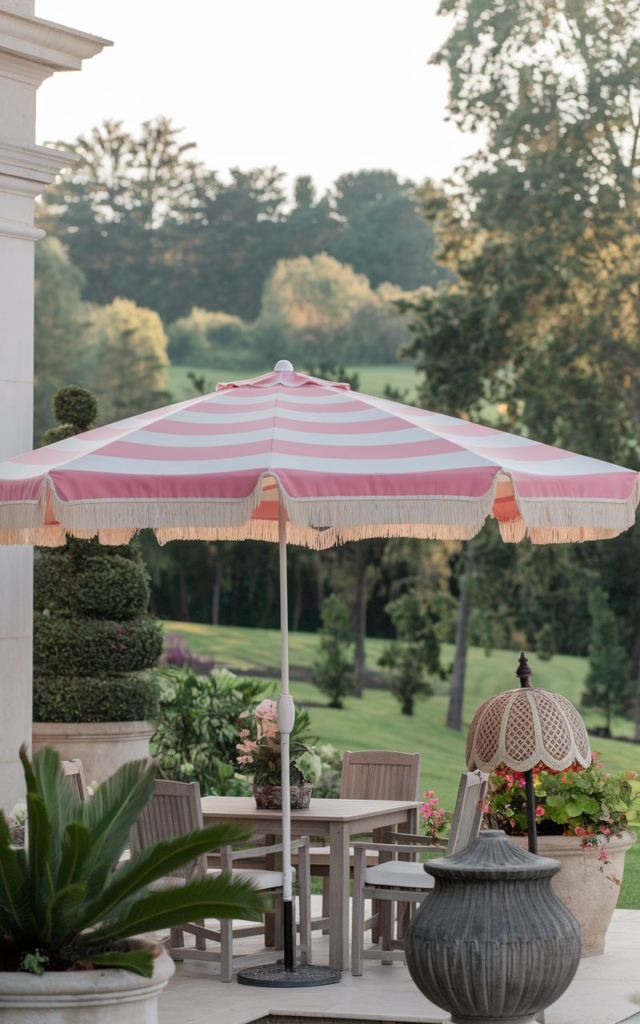 DIY hammock on patio