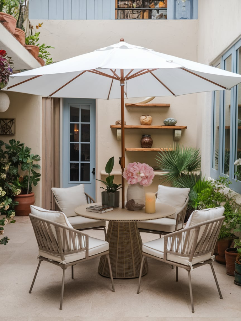 Beautifully decorated patio