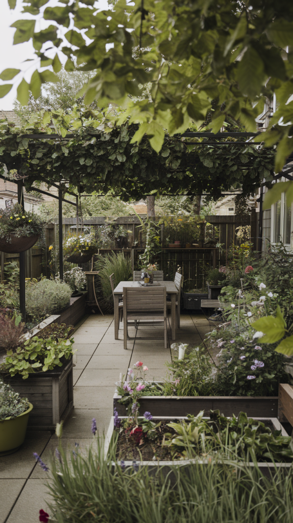 Outdoor table made from old door