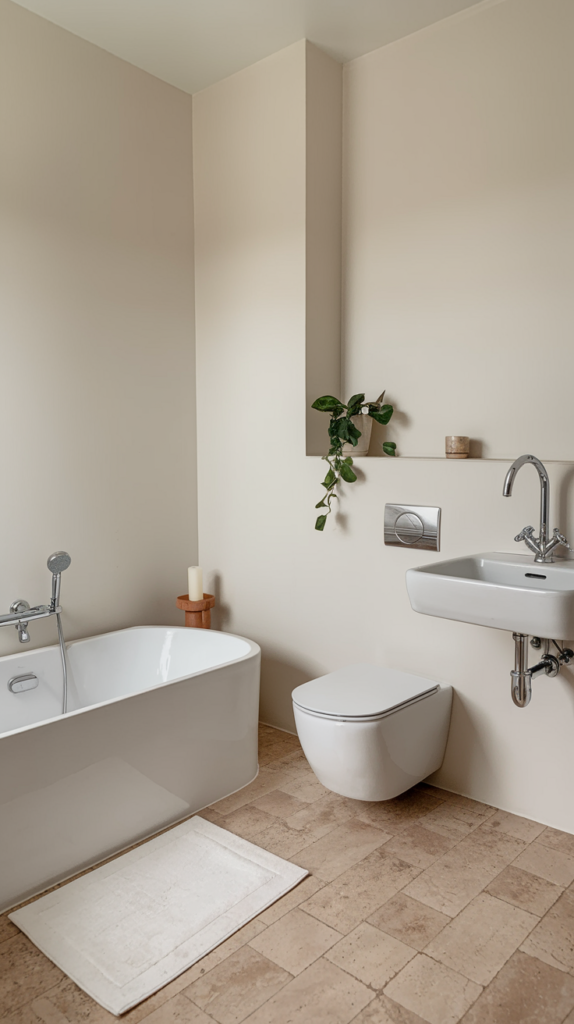 Monochrome bathroom fixtures