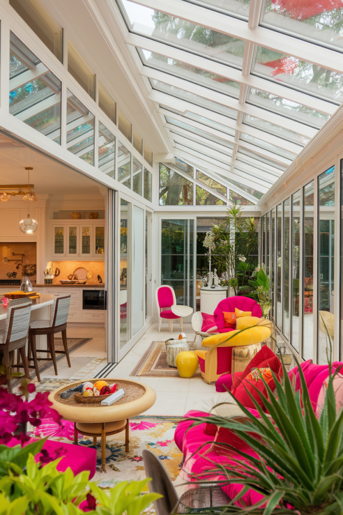 Hammock Chair in Sunroom