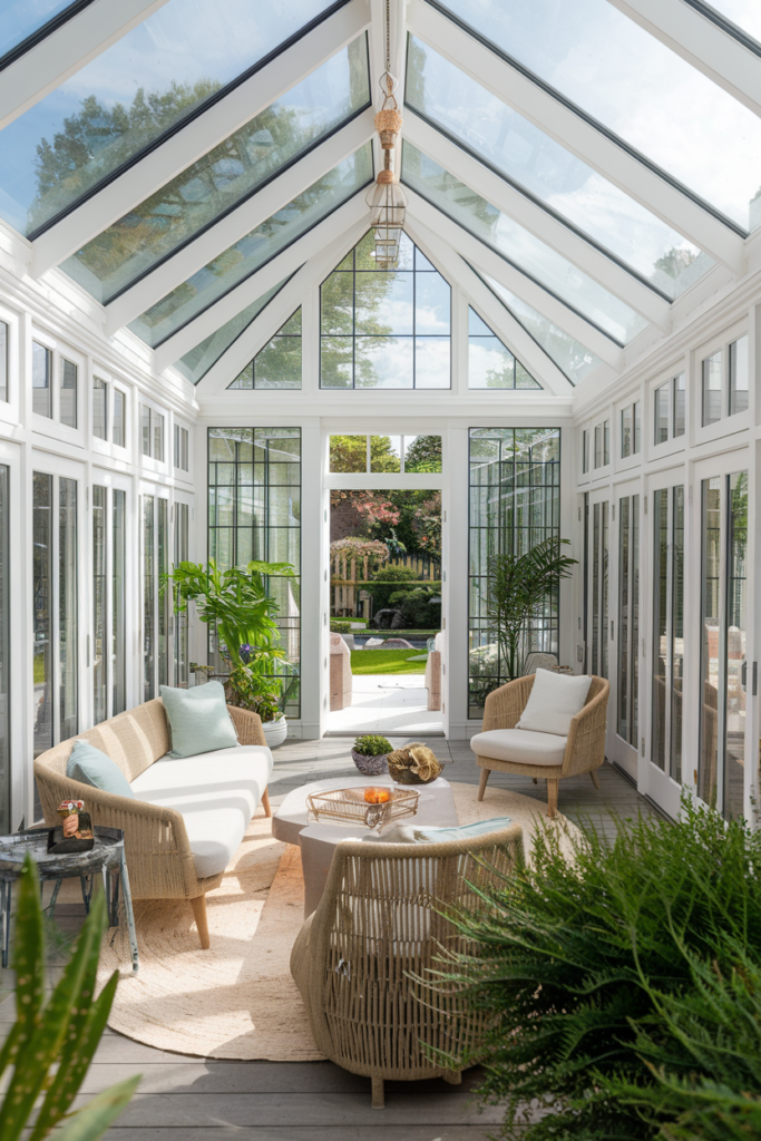 Sectional Sofa in Sunroom