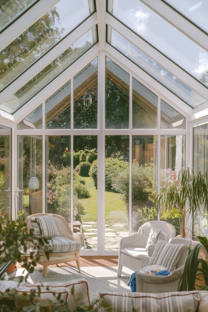 Floor Cushions in Sunroom