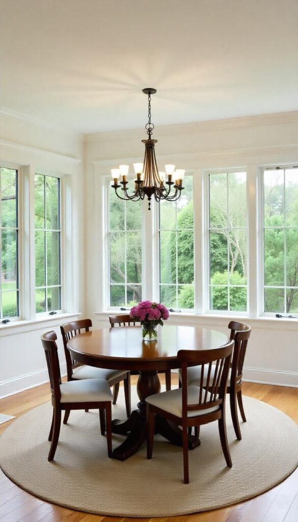 Romantic sunroom dining