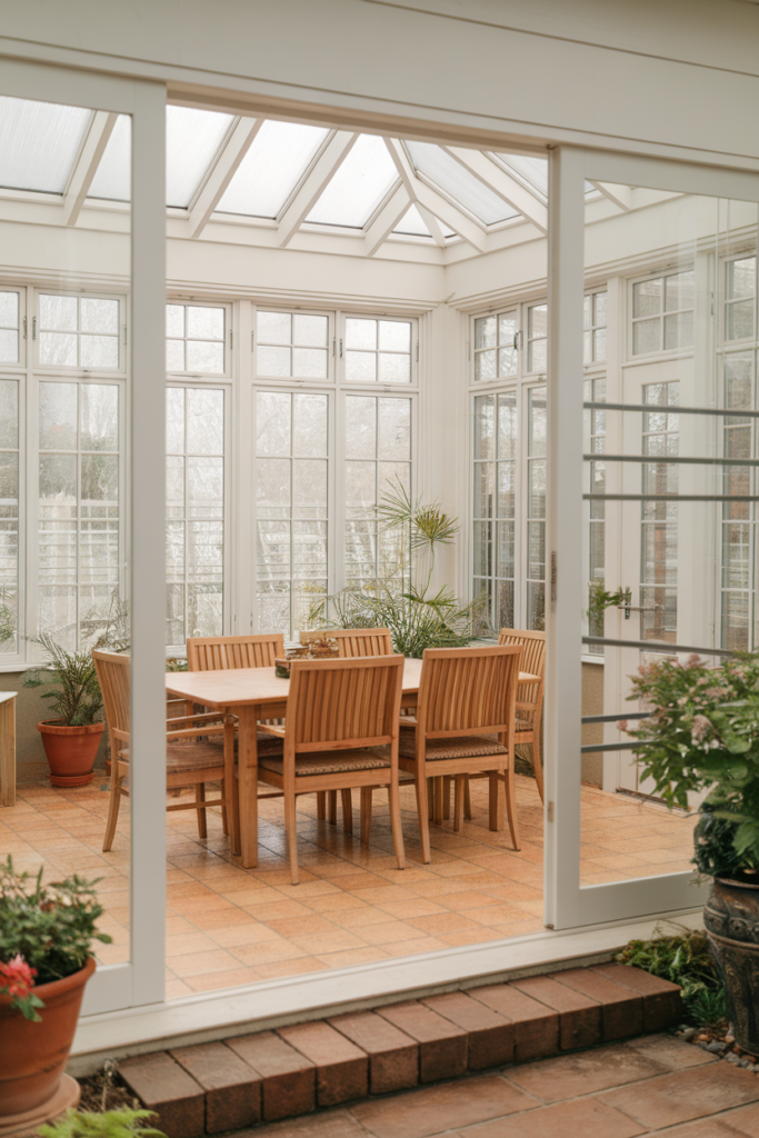 Seasonal sunroom dining