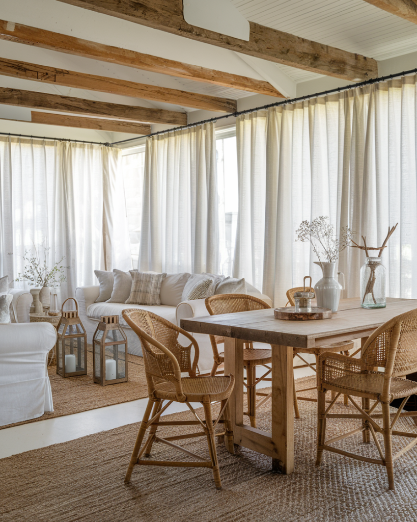 Mood lighting sunroom dining