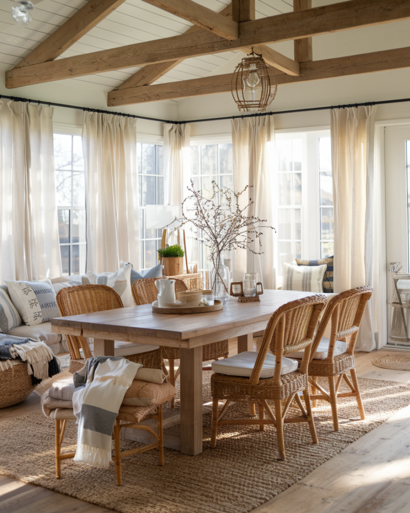 Upcycled sunroom dining