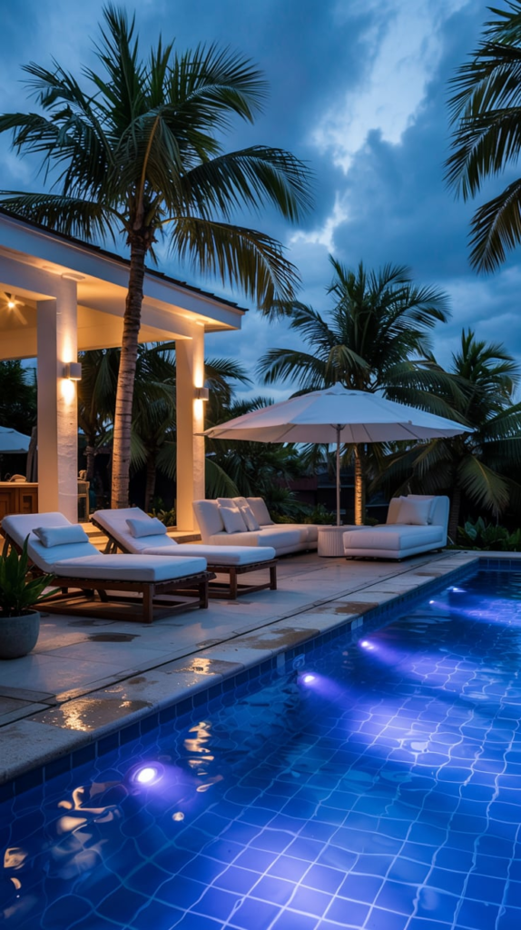 Small Cocktail Pool with Waterfall