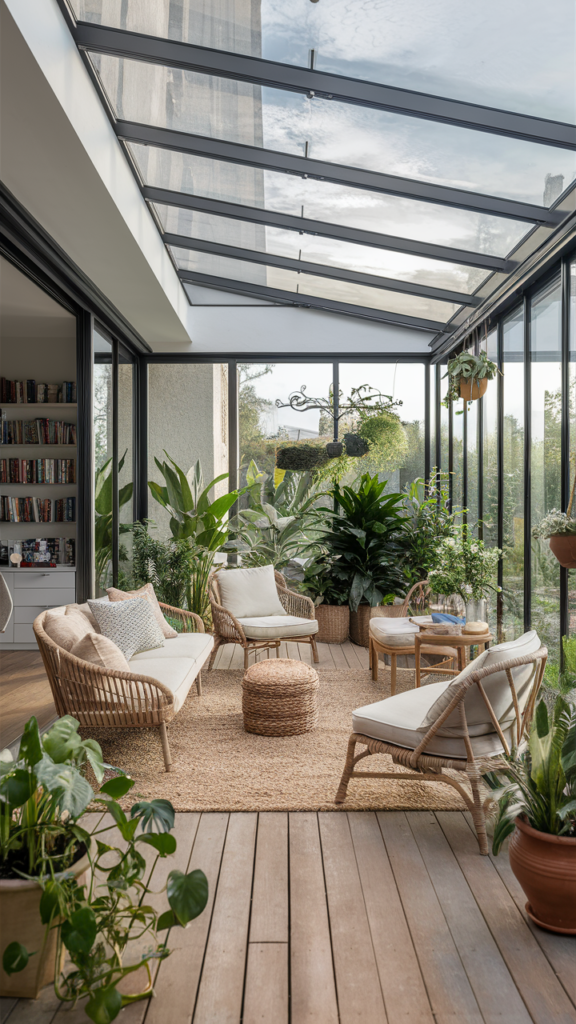 Cozy window seat with cushions and storage