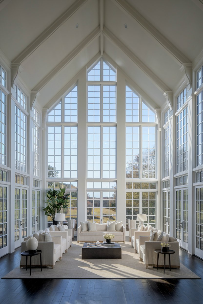 Bright and stylish modern sunroom