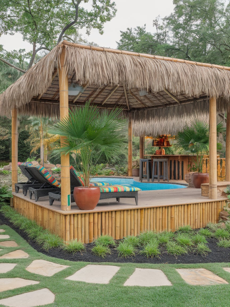 Composite decking pool deck