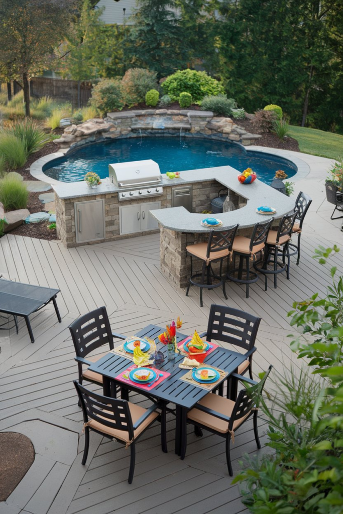 Minimalist pool deck