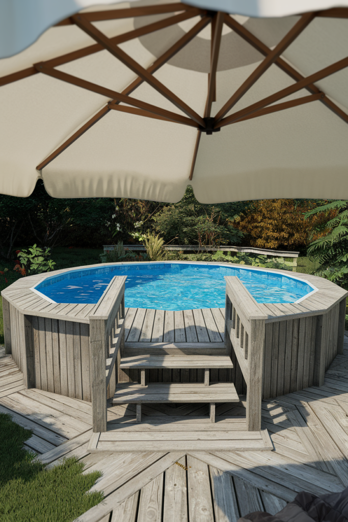 LED lit pool deck