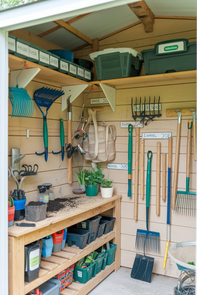 Weatherproof potting shed with metal roof and sealed floors