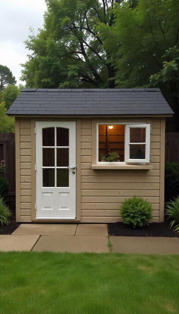 Generator shed with retractable roof